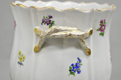 Antique Meissen French Porcelain Flower Pot Cachepot Wine Cooler - a Pair