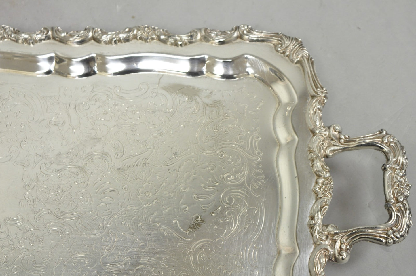 Vintage Taunton Statehouse Victorian Silver Plated Narrow Serving Platter Tray