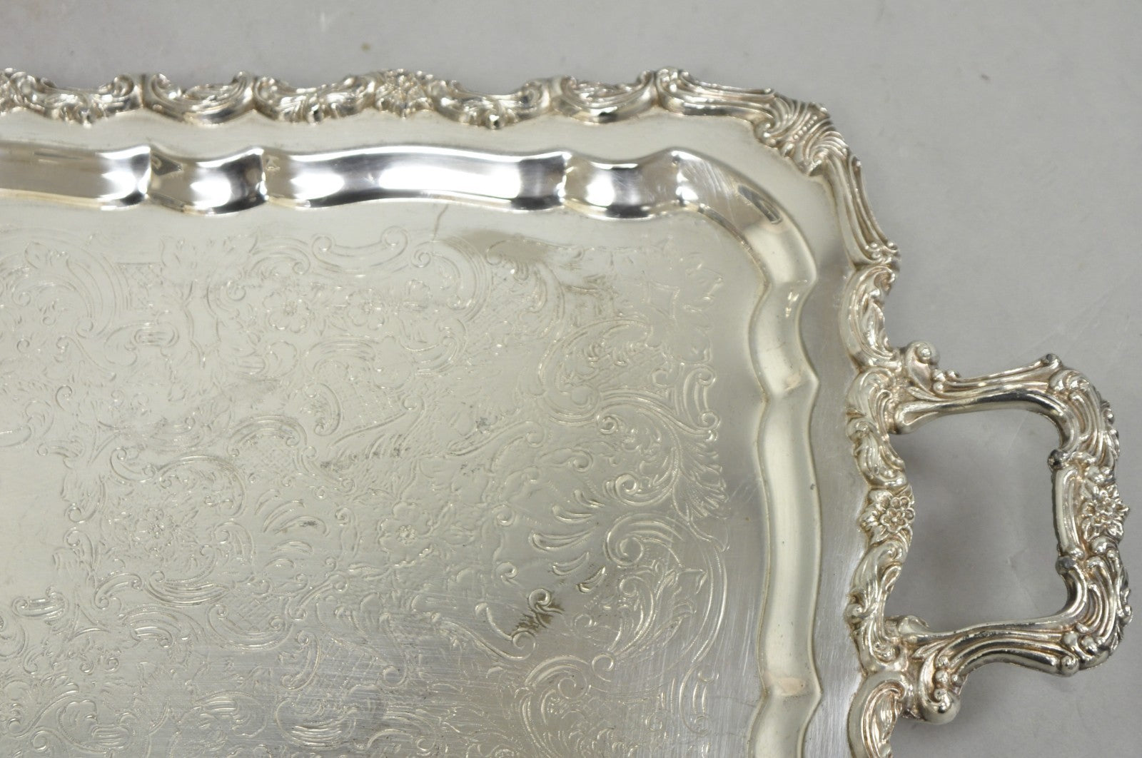 Vintage Taunton Statehouse Victorian Silver Plated Narrow Serving Platter Tray