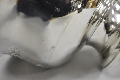 Victorian Floral Repousse Silver Plated Punch Bowl Champagne Chiller Ice Bucket