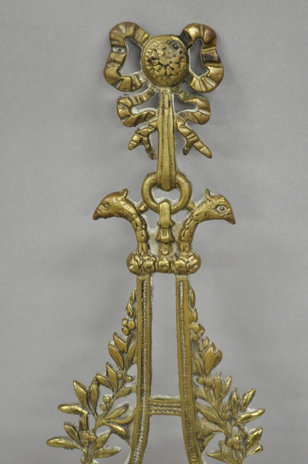 Antique French Louis XV Style Figural Bronze Candelabra Wall Sconces - a Pair