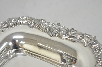Vintage Sheffield Silver Co Victorian Silver Plated Footed Trinket Serving Dish