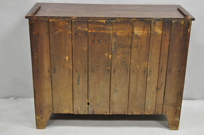 Antique Primitive Country Farmhouse Pine & Cherry Hutch Cupboard China Cabinet