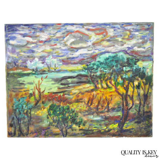 Vintage Samuel Heller " Forrest Landscape" Oil on Canvas Painting