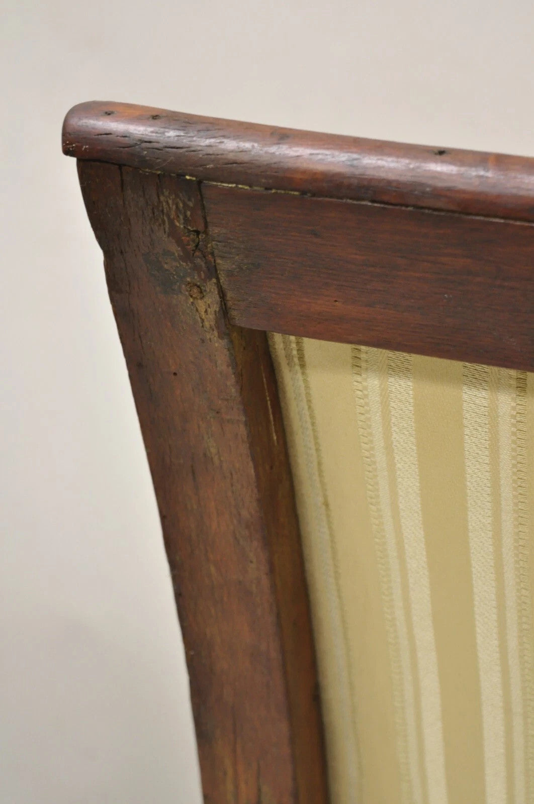 19th C. French Louis XVI Neoclassical Style Walnut Bergere Club Lounge Arm Chair