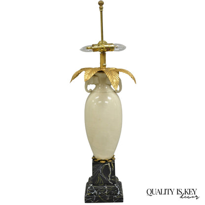 Frederick Cooper Hollywood Regency Ceramic Elephant Safari Palm Tree Table Lamp