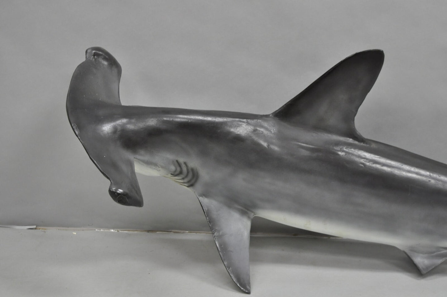 Vintage 67" Large Fiberglass Hammerhead Shark Fish Replica Wall Mount Display