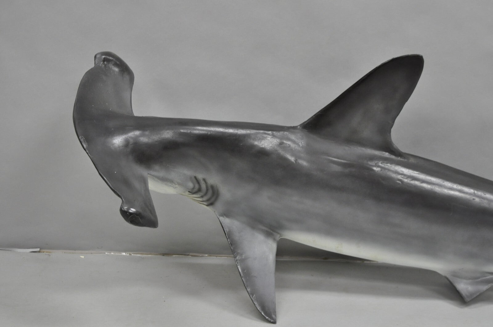 Vintage 67" Large Fiberglass Hammerhead Shark Fish Replica Wall Mount Display