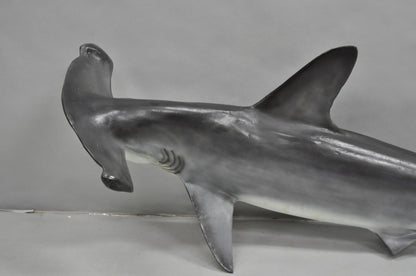 Vintage 67" Large Fiberglass Hammerhead Shark Fish Replica Wall Mount Display