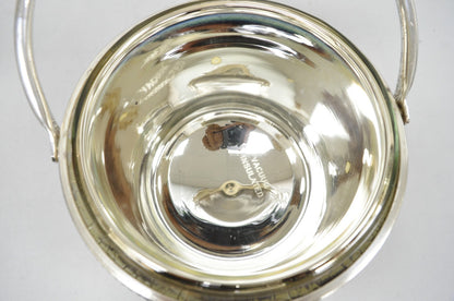 Vintage Victorian Silver Plated Reticulating Hinge Ice Bucket w/ "B" Monogram