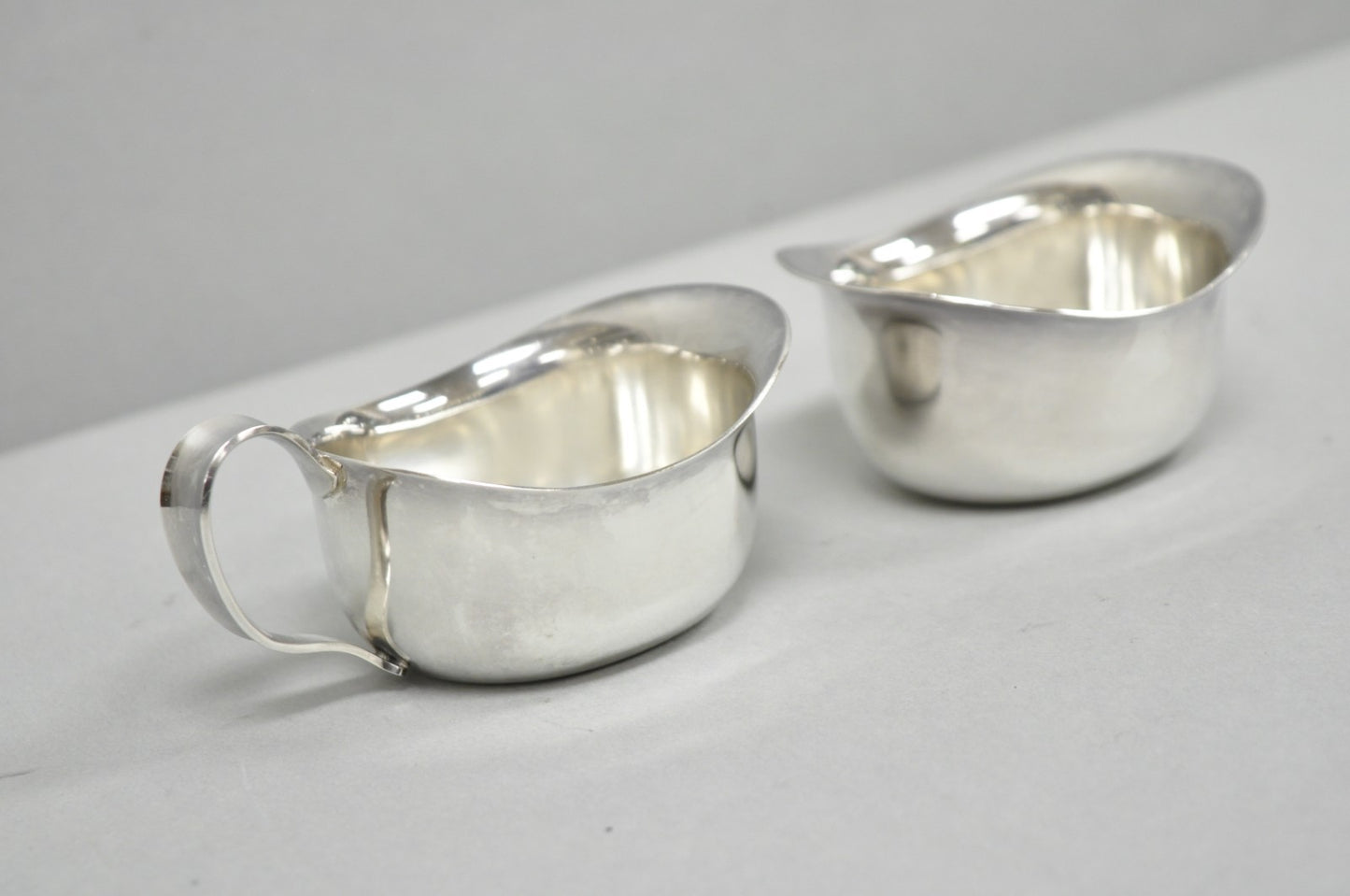 Vintage Carl Cohr Denmark Mid Century Modern Silver Plated Creamer & Sugar Bowl