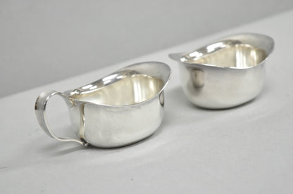 Vintage Carl Cohr Denmark Mid Century Modern Silver Plated Creamer & Sugar Bowl