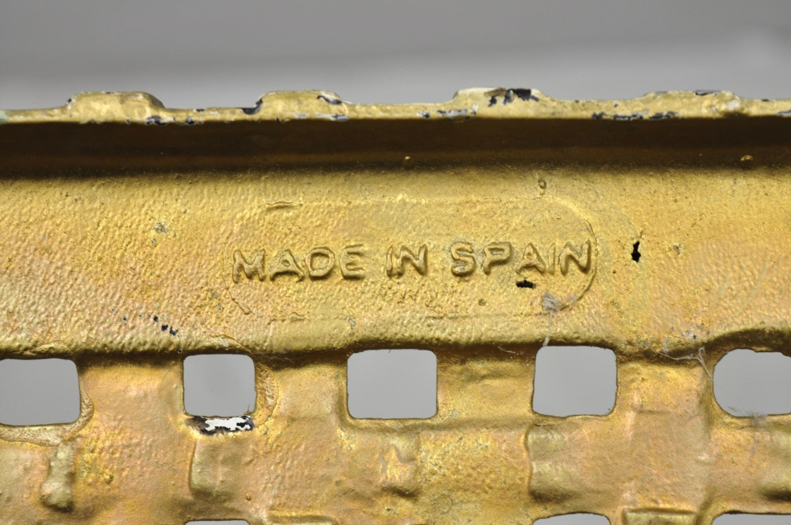 Vintage Hollywood Regency Faux Bamboo Basketweave Lattice Aluminum Side Chair