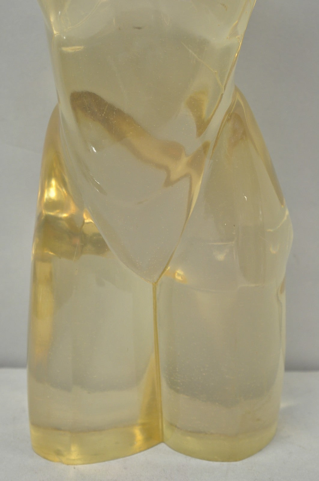 Vintage Mid Century Italian Modern Lucite Acrylic Nude Bust Modernist Sculpture
