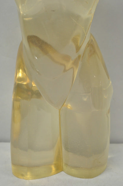 Vintage Mid Century Italian Modern Lucite Acrylic Nude Bust Modernist Sculpture