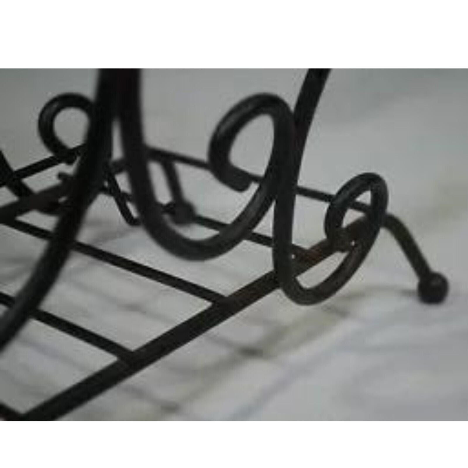 Vintage Wrought Iron Scrolling Hollywood Regency Whimsical Magazine Rack Stand