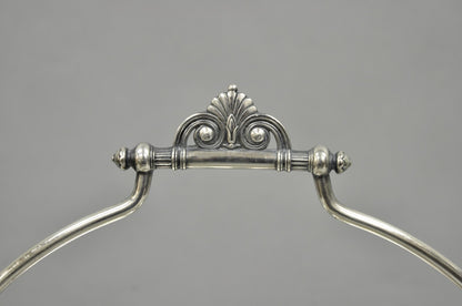 Antique Reed & Barton Victorian Silver Plated Pedestal Brides Basket w/ Handle