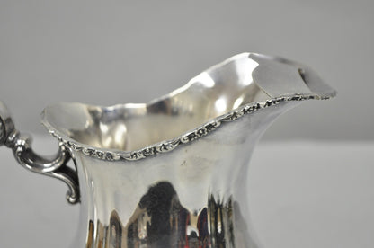 Vintage Lancaster Rose by Poole Victorian Silver Plated Bulbous Water Pitcher