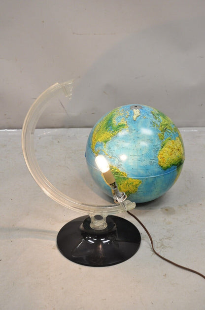 Vintage 1982 Rand McNally Physical/Political Lighted Light Up World Globe