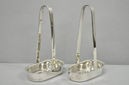 Vintage Modern Silver Plated Dinner Oil Caddy & (10) Toast Bread Racks - 12 Pcs