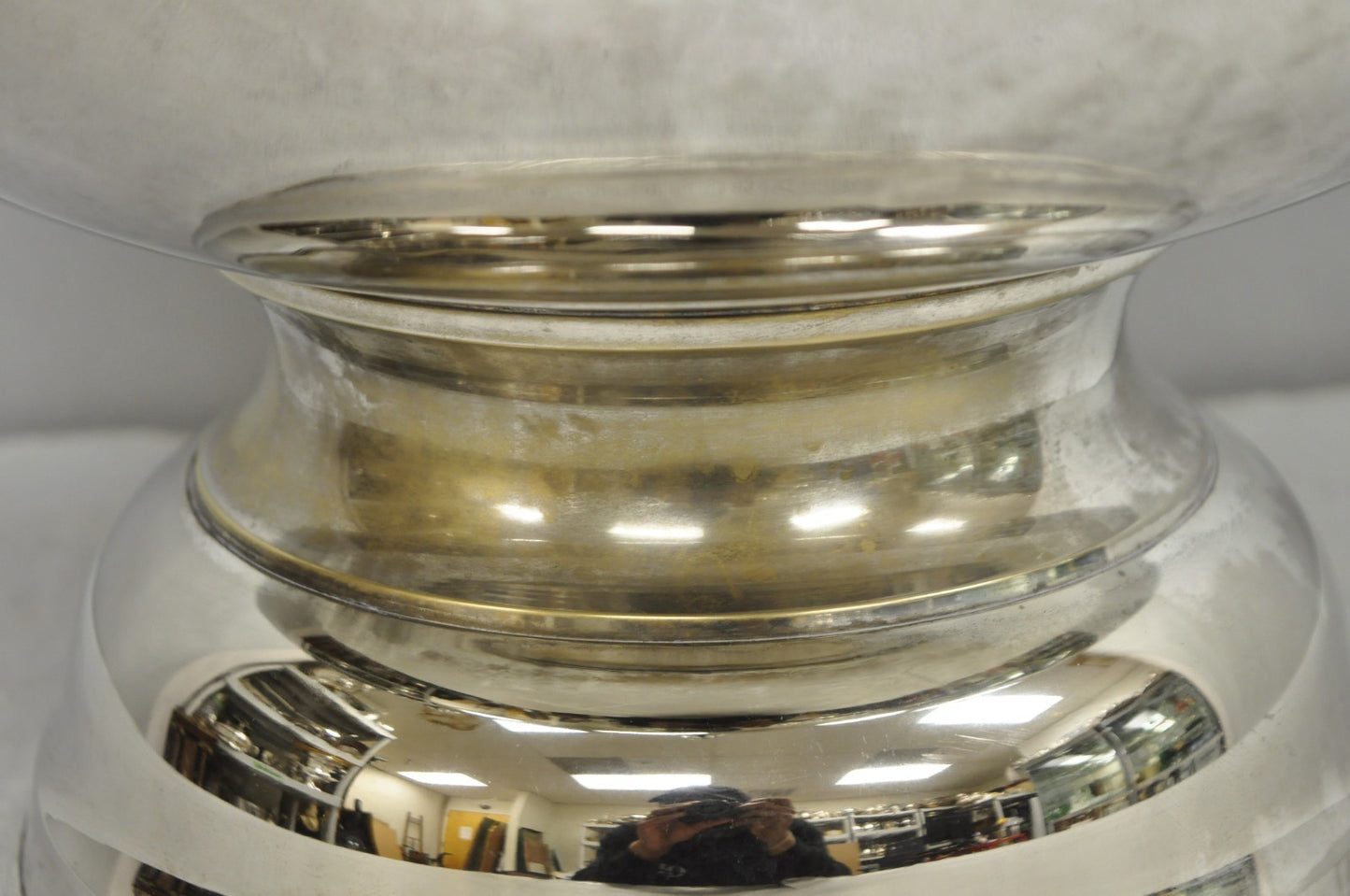 Vintage Grapevine Cluster Silver Plated Footed Punch Bowl Champagne Ice Bucket