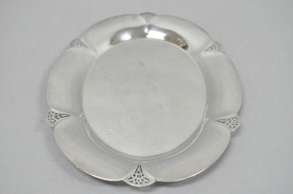 Vintage Art Deco WM Rogers 411 Silver Plated Small Oval Scalloped 11" Dish Tray