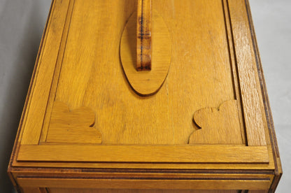 Vintage Arts & Crafts Custom Handmade Large Wooden Tool Chest Tool Box