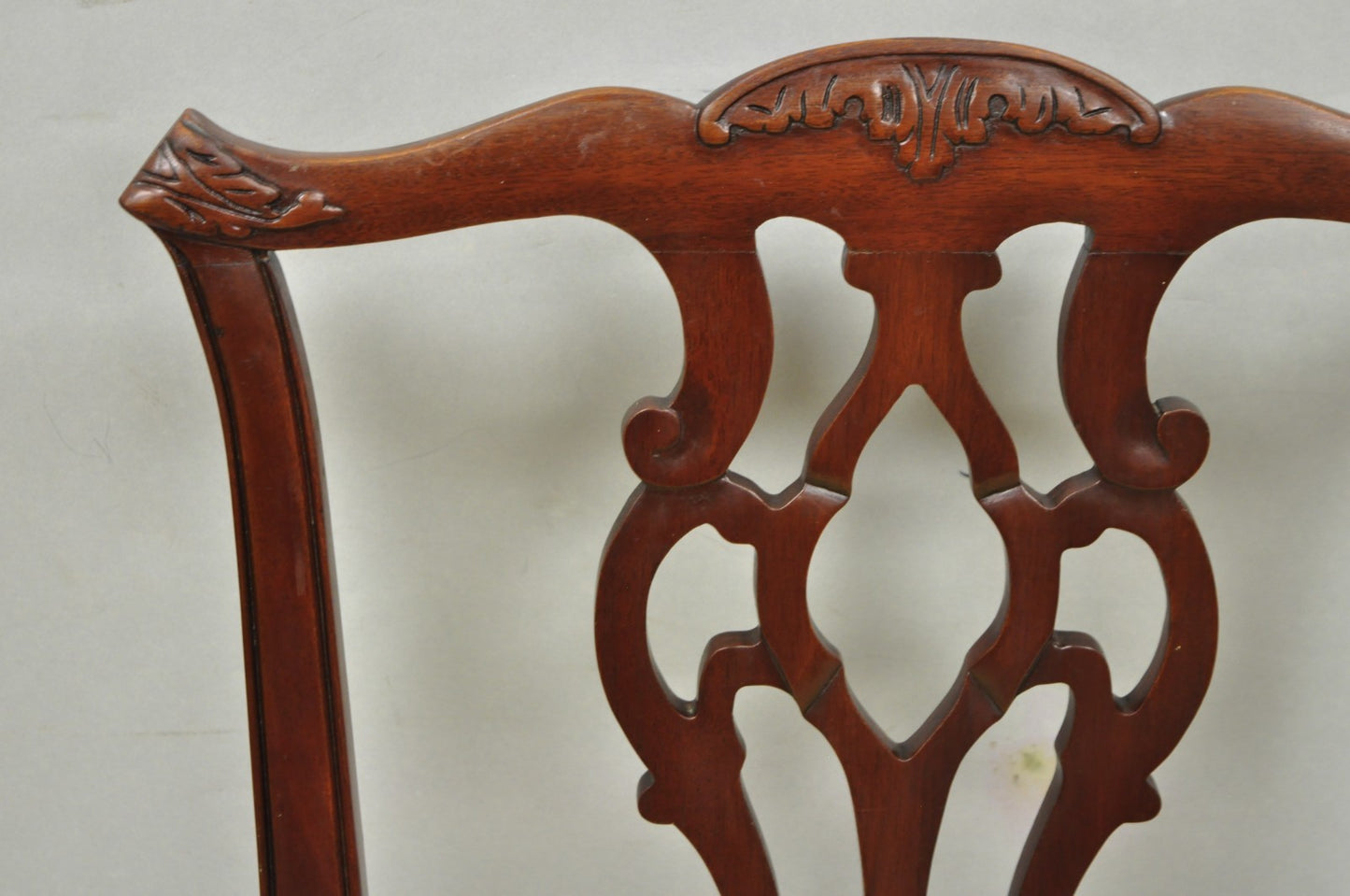 John Stuart Chippendale Carved Mahogany Ball and Claw Dining Chairs - Set of 4