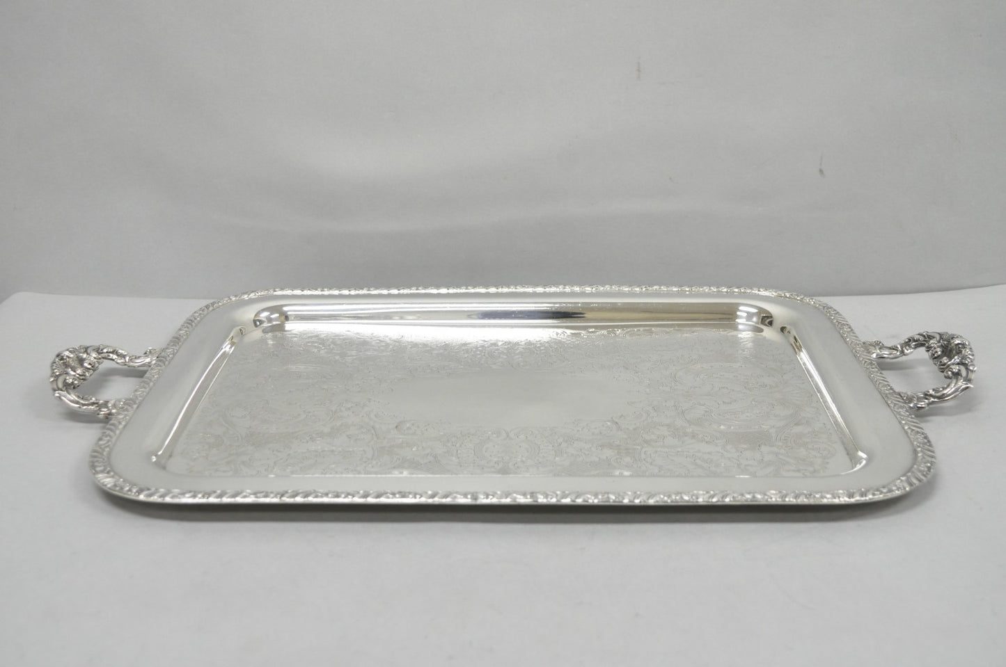 Vintage Victorian Silver Plated Twin Handle Platter Bar Tray by Henley Community
