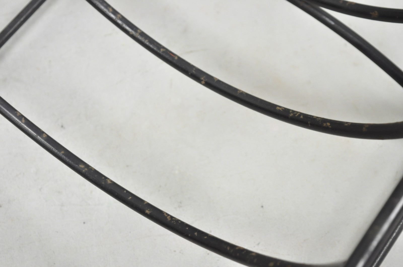 Mid Century Modern Wood & Wrought Iron Magazine Rack Fireplace Log Holder