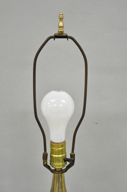Vintage Dresden Victorian Cut Crystal Glass Flower Brass Table Lamps - a Pair