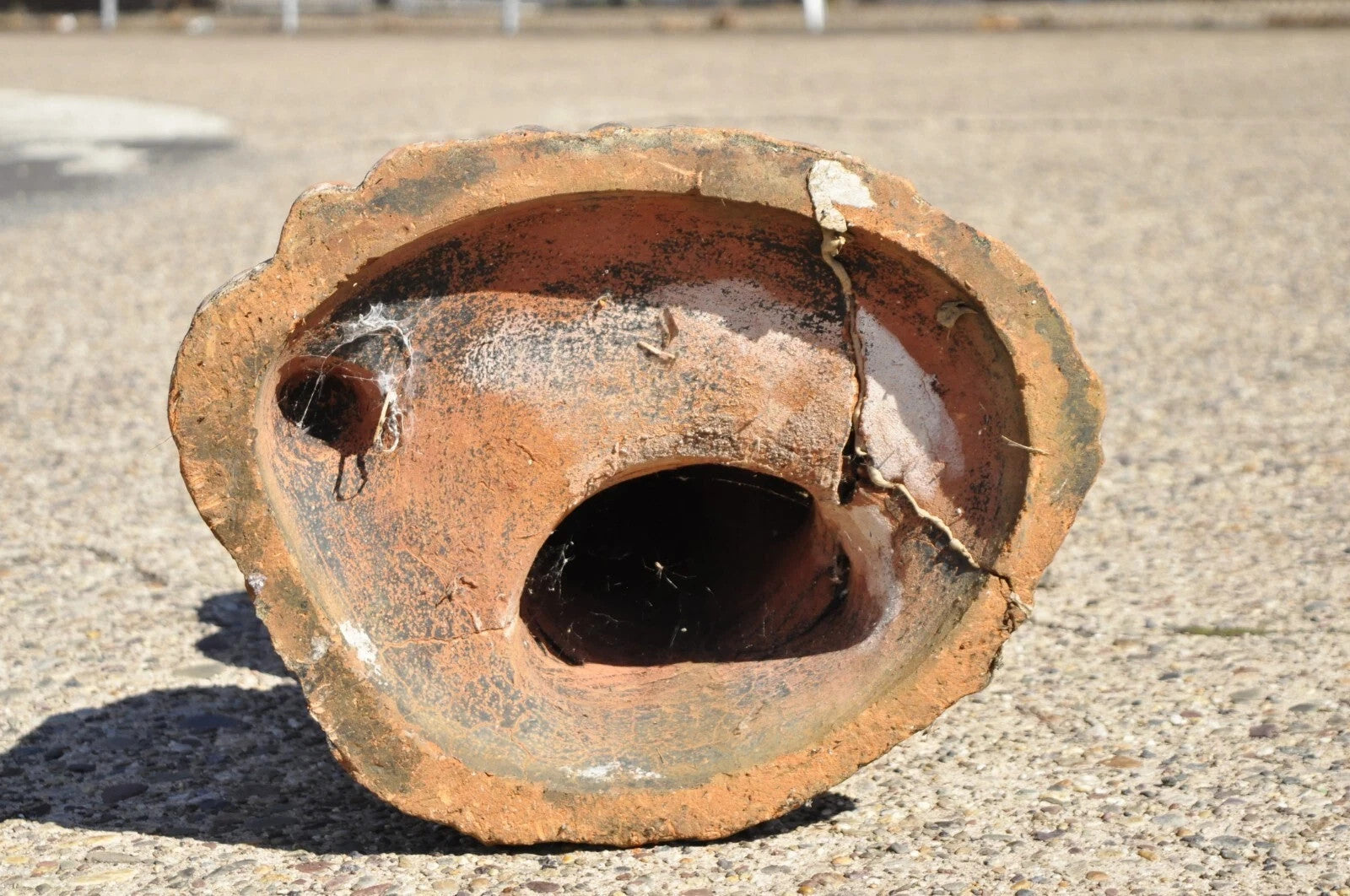 Vintage Cast Terracotta Figural 28" Cherub Putti Garden Planter Pots - a Pair