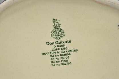 Vintage 1956 Royal Doulton Don Quixote D6455 Porcelain Toby Character Jug Mug