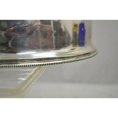 Antique English Sheffield Regency Silver Plated Meat Dish Serving Cover Dome Lid