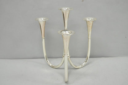 Vintage Wilhelm Wagenfeld for WMF Silver Plated Modern Candelabra Candle Holder