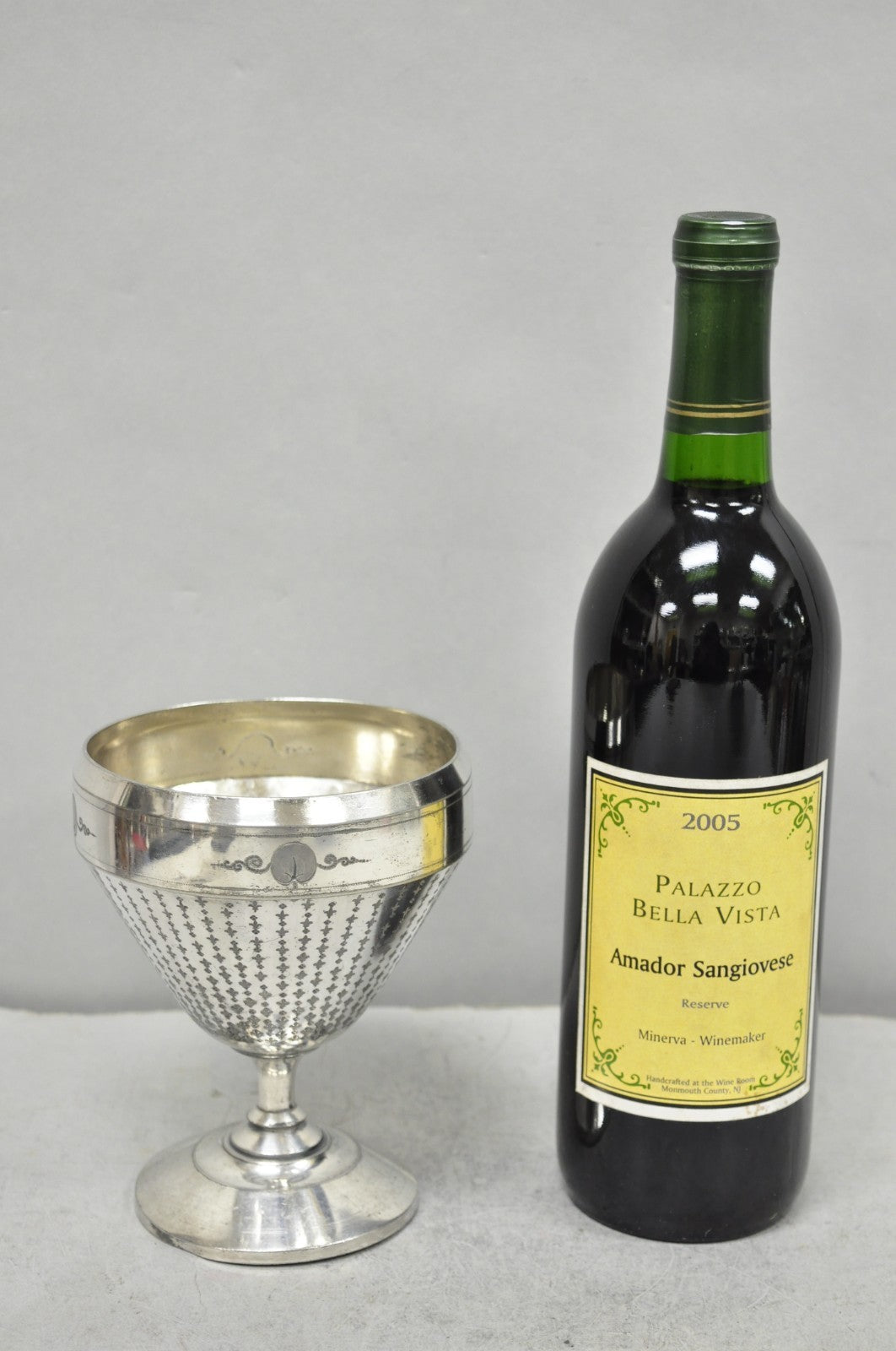 Antique Meriden English Victorian Silver Plated Goblet Cup w/ "H" Monogram