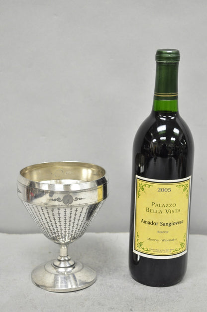 Antique Meriden English Victorian Silver Plated Goblet Cup w/ "H" Monogram