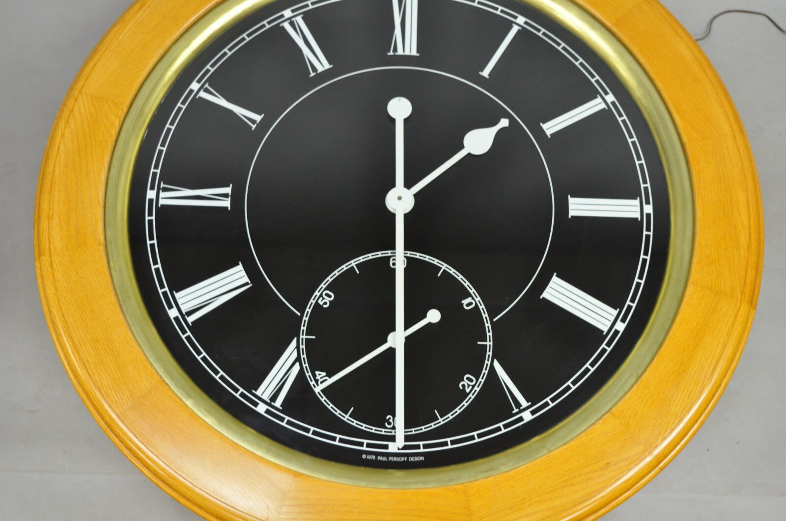 Vintage 1978 Paul Persoff Design Large 48" Custom Working Clock Coffee Table
