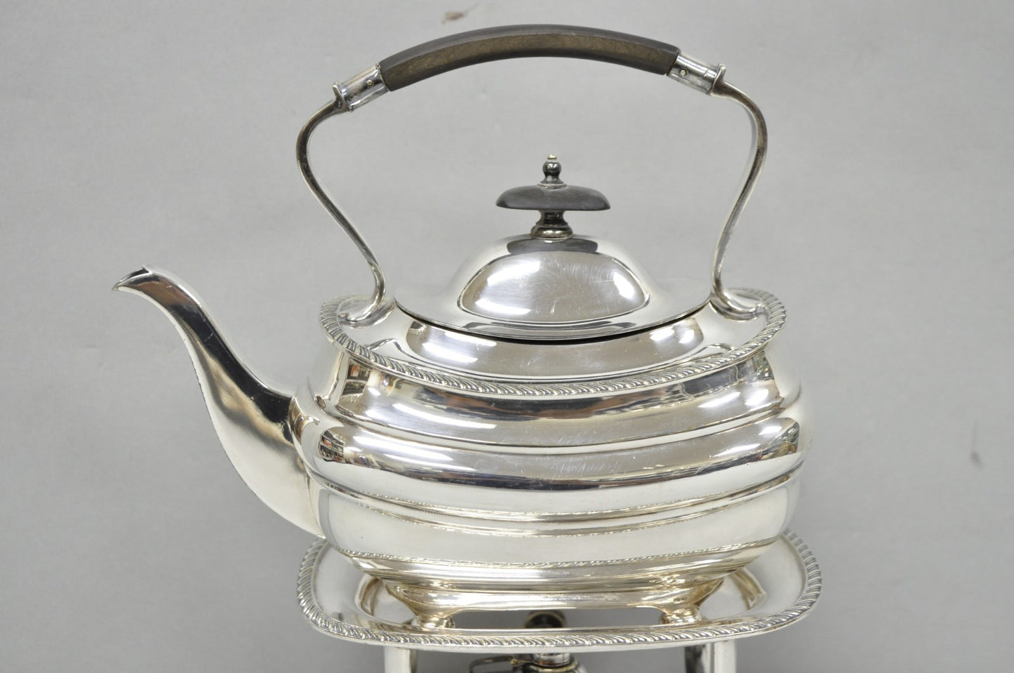 Antique Walker Hall Sheffield Silver Plated Teapot Spirit Kettle on Warmer Stand