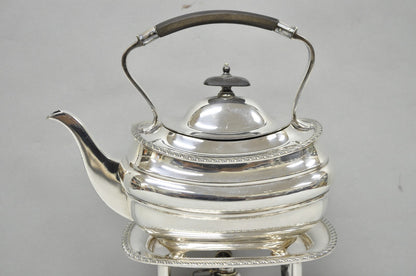 Antique Walker Hall Sheffield Silver Plated Teapot Spirit Kettle on Warmer Stand