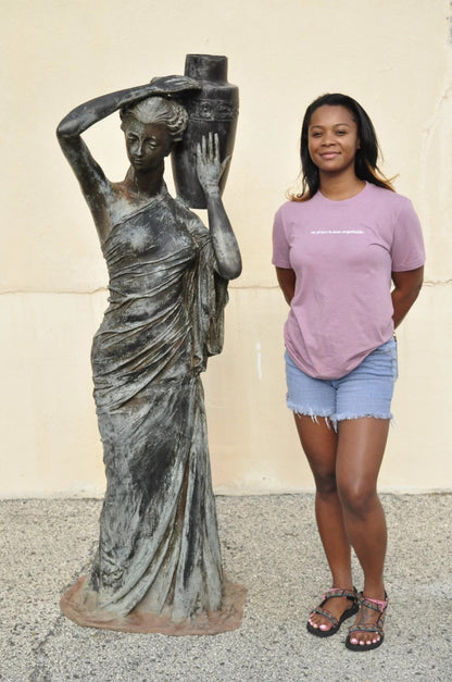 Bronze Figural Large 71" Garden Water Fountain "Dione The Divine Goddess" Statue