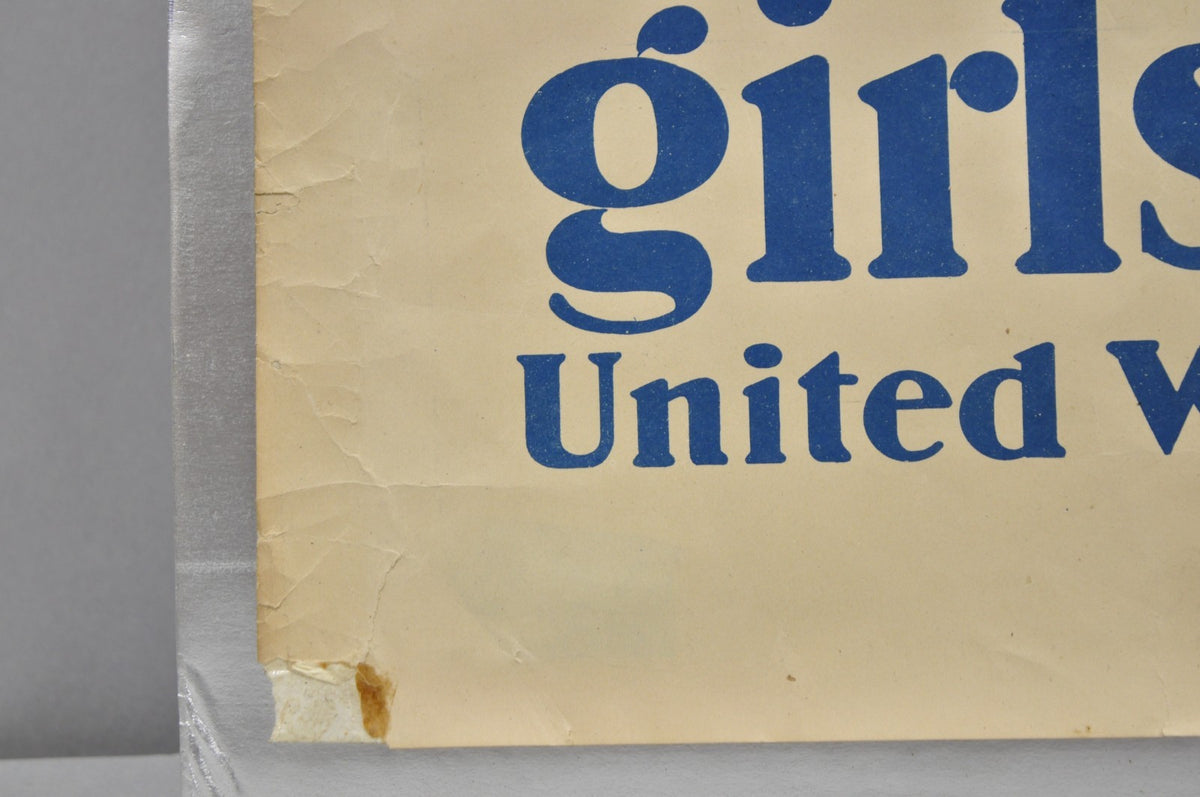 Original 1918 YWCA WWI Poster 'Back Our Girls Over There' by Clarence Underwood
