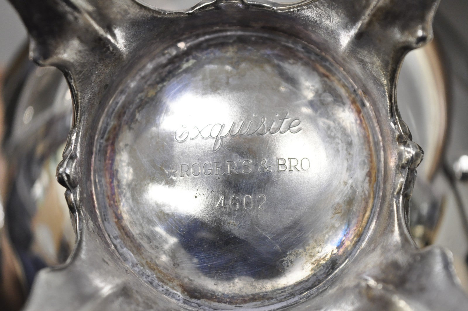 Vintage Rogers & Bro "Exquisite" 4602 Victorian Silver Plated Coffee Pot Teapot