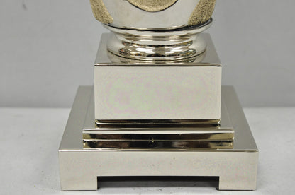 Contemporary Modern Silver & Gold Ceramic "Allegheny" Table Lamp by Uttermost