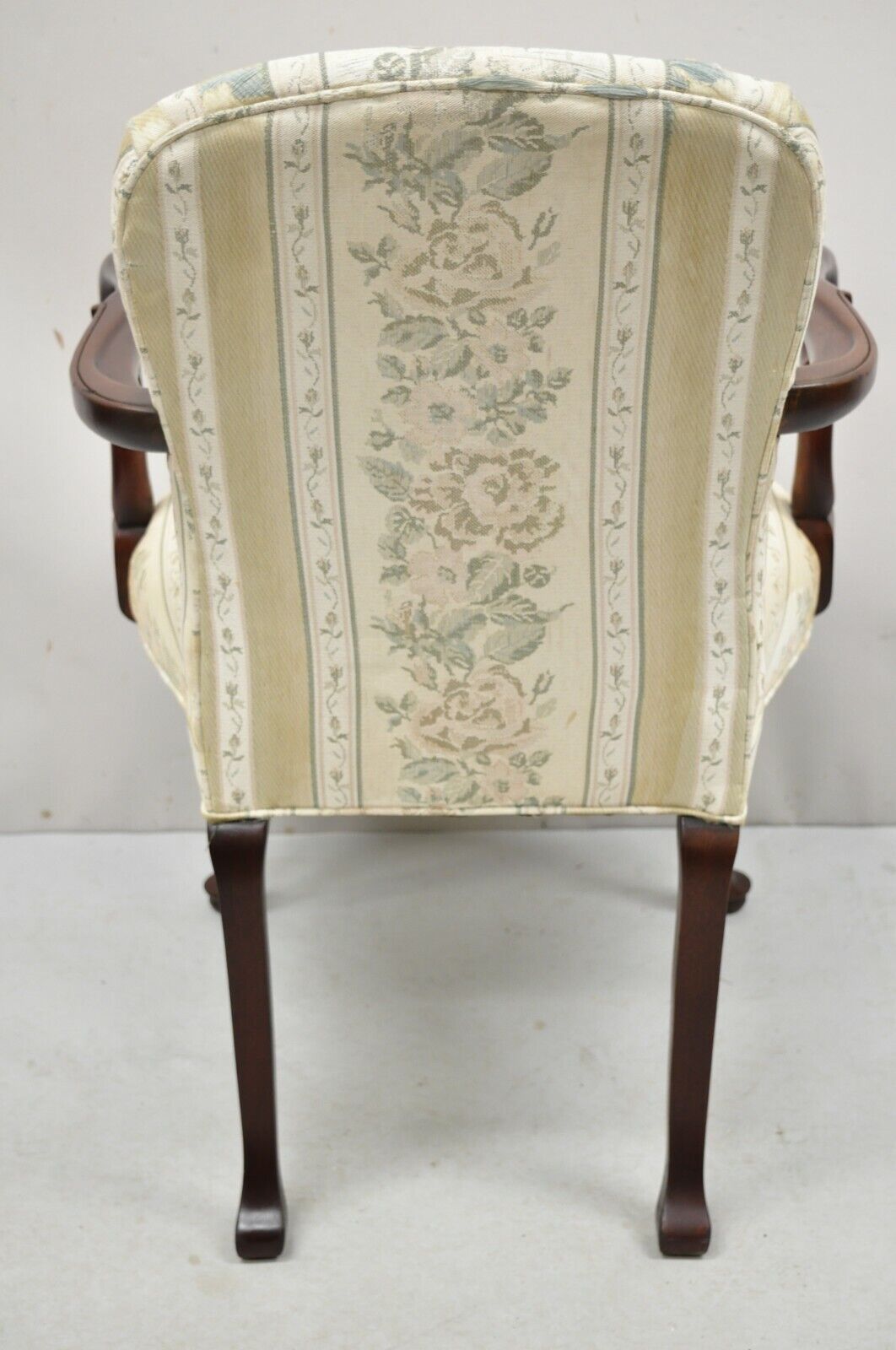 Vintage Pennsylvania House Queen Anne Style Upholstered Gooseneck Arm Chair
