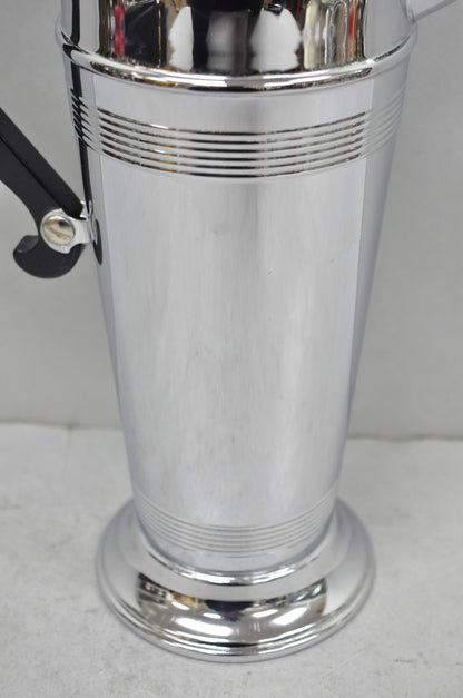 Vintage Art Deco Style Silver Plated Martini Bar Cocktail Shaker Pitcher