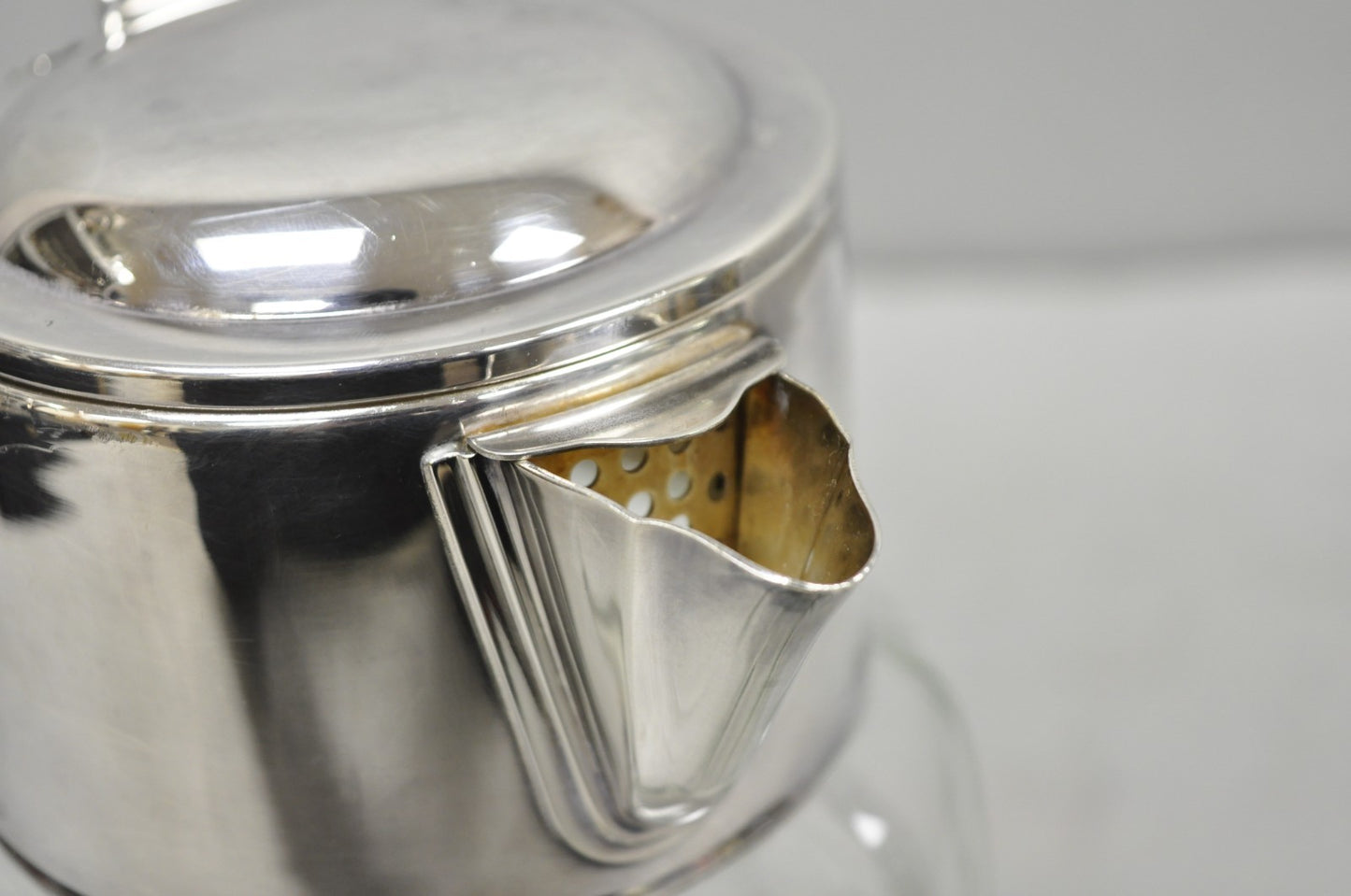 Antique Victorian German Silver Plated Crystal Glass Lemonade Water Pitcher