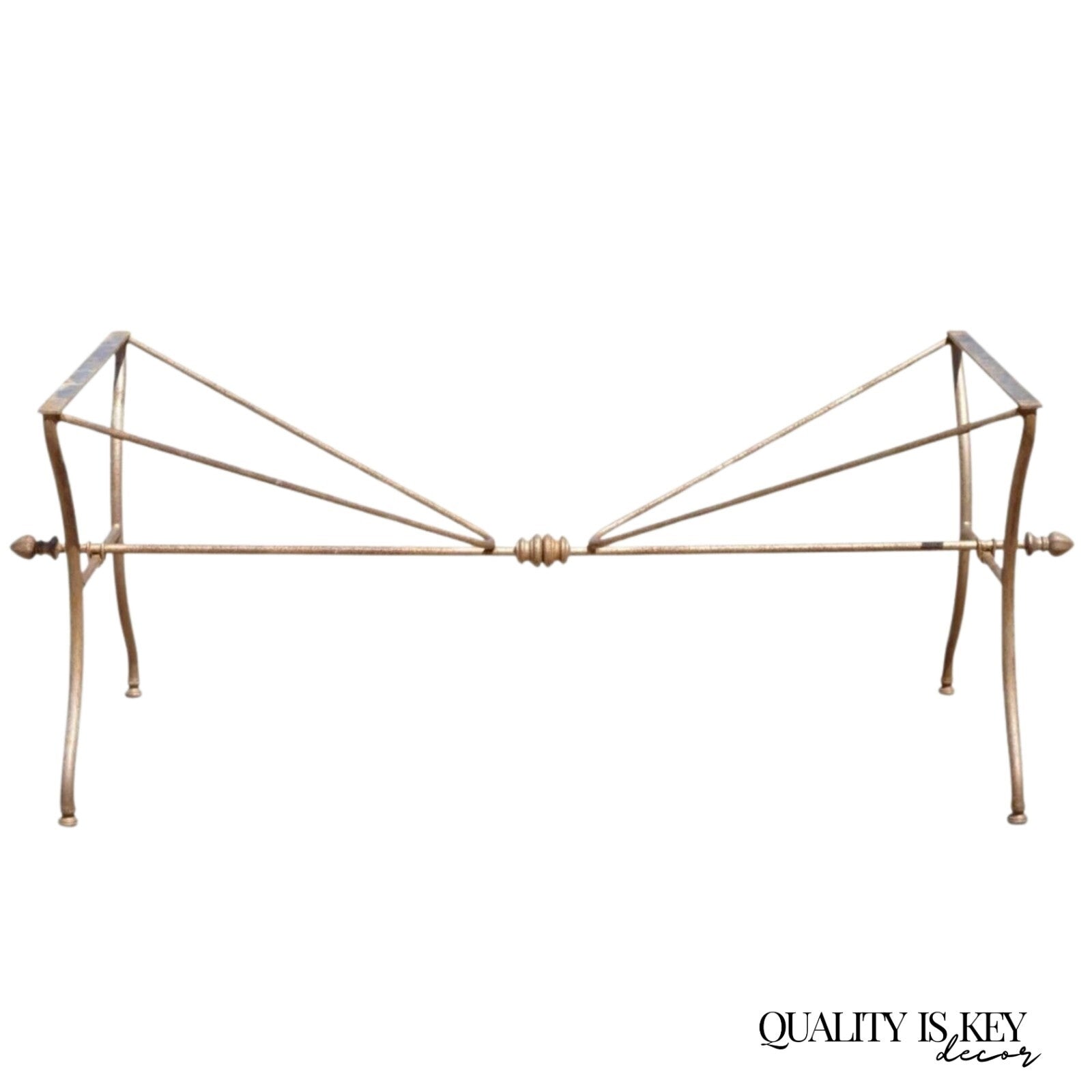 Vintage Italian Neoclassical Style Large Iron French Pastry Dining Table Base