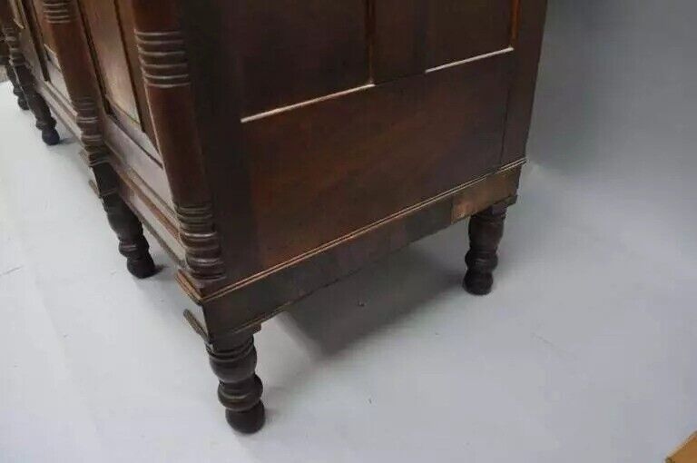 Antique 19th C. American Empire Crotch Flame Mahogany Sideboard Buffet