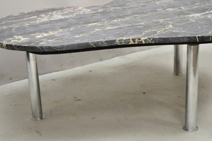 Vintage Custom Heart Shaped Italian Marble Top Hollywood Regency Coffee Table